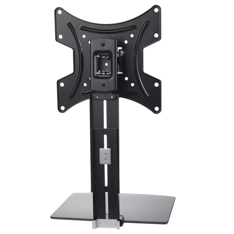 Suporte de parede para TV MACLEAN MC-451 com prateleira e inclinação ajustável, VESA 75x75–200x200 mm, até 20 kg, para ecrãs de 15