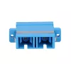 Adaptador de fibra ótica Extralink SC/UPC monomodo duplex, azul, conectores SC/UPC