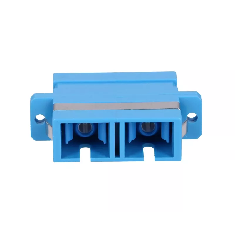 Adaptador de fibra ótica Extralink SC/UPC monomodo duplex, azul, conectores SC/UPC