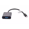 Cabo adaptador VGA (D-Sub) para Mini DisplayPort LANBERG AD-0006-BK, 0,2 m, DisplayPort 1.2, 1920×1200@60Hz, conector fêmea MiniDP, preto