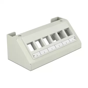 Patch panel DeLOCK 86218 cinzento 65mm x 49mm x 130mm