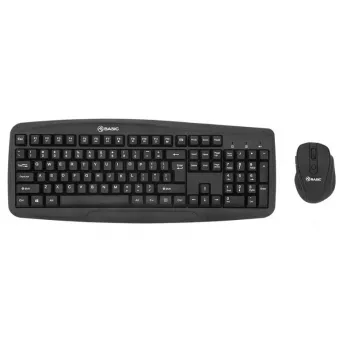 Conjunto de teclado e rato sem fios Tellur Basic preto – 2,4 GHz, recetor USB, layout compacto