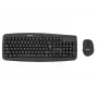 Conjunto de teclado e rato sem fios Tellur Basic preto – 2,4 GHz, recetor USB, layout compacto
