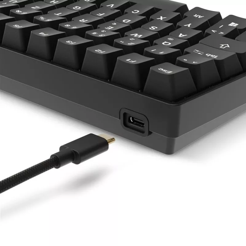 Teclado gaming mecânico Sharkoon Skiller SGK50S3 PBT preto amarelo RGB