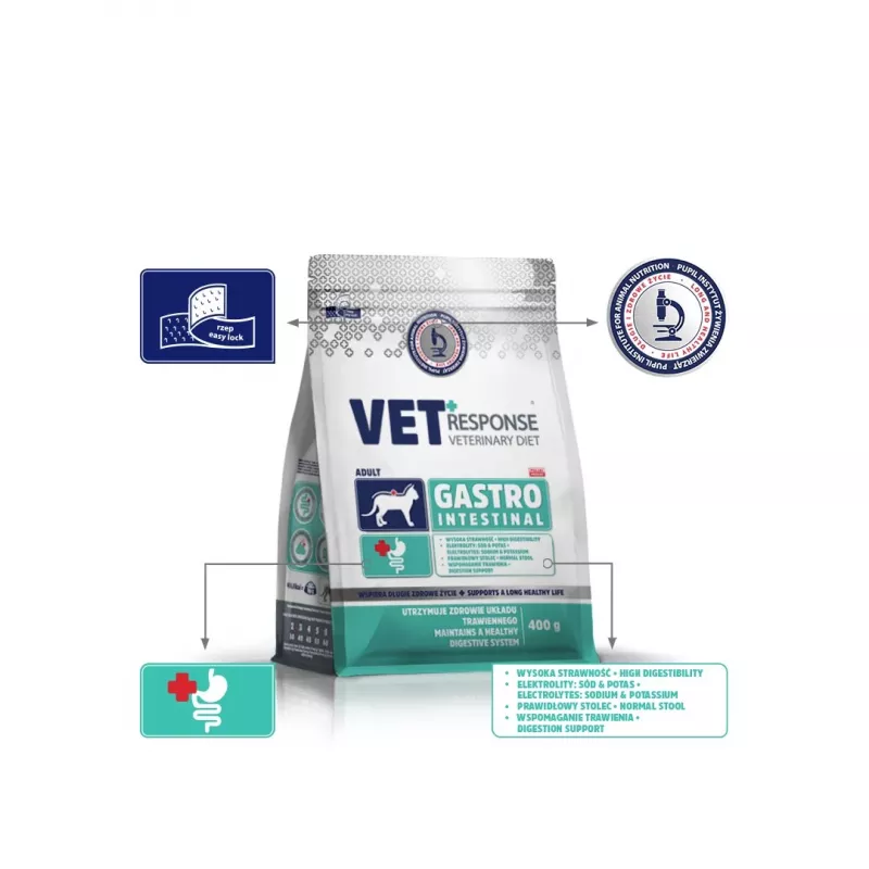 VET RESPONSE Gastrointestinal - Alimento seco para gatos - 400 g