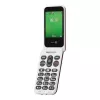 Telemóvel Doro Leva E22, 2,8 polegadas (7,11 cm) ecrã, Single SIM, câmara 0,3 MP, 1150 mAh, 127,8 g, vermelho/branco