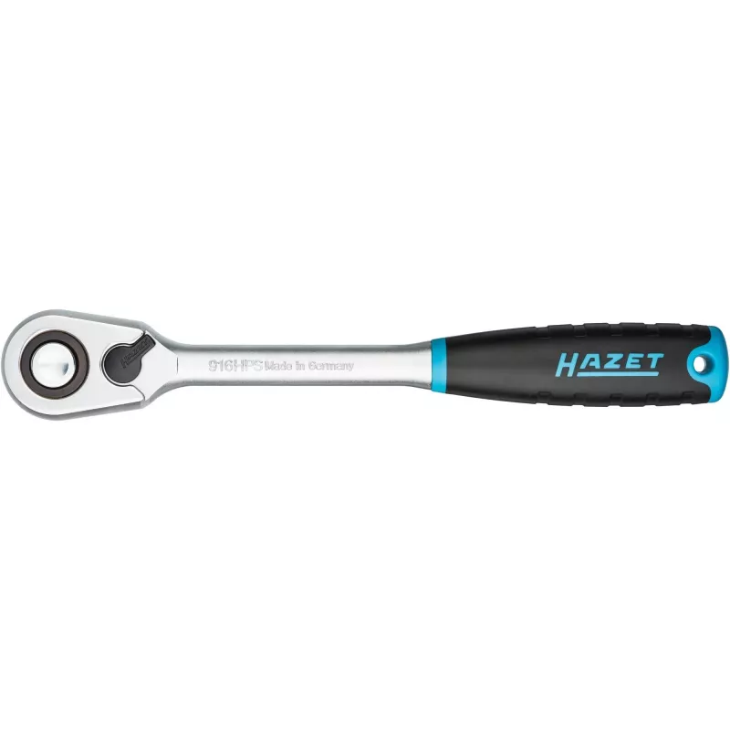 HiPer Chave de catraca de dentes finos 916HPS, 1/2 (preto/azul, ângulo de atuação 4°, bloqueio de segurança)