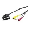Cabo adaptador Wentronic Goobay Scart/RCA, preto, 2 m – ficha SCART (21 polos) > 3 fichas RCA (50364)
