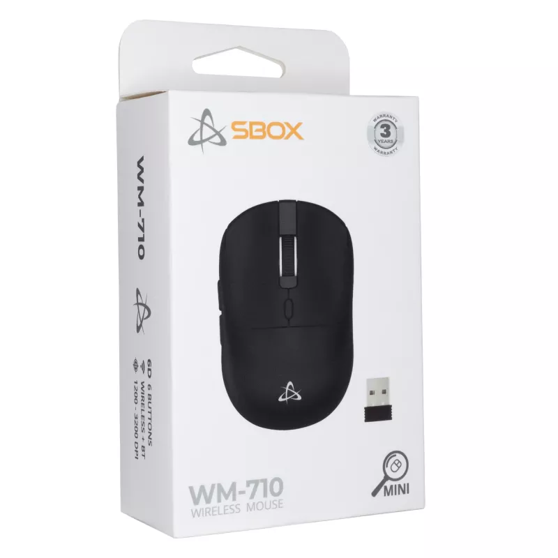 Rato SBOX WM-710 preto sem fios