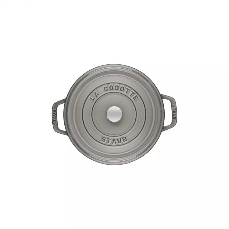 Staub La Cocotte redonda de ferro fundido 26 cm, cinzento grafite