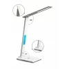 Media-Tech MT222 Leditou candeeiro de secretária LED com carregador sem fios Qi de 15 W, relógio, despertador, termómetro, branco