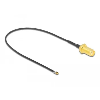 Cabo coaxial DeLOCK 12662 0,2 m SMA MHF 4L LK Preto