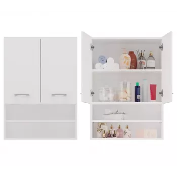 Armário de casa de banho Topeshop POLA MINI DK branco branco