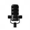 Microfone de estúdio RØDE PodMic USB — Cardioide XLR/USB, 24 bits/48 kHz, USB-C, saída para auscultadores, botão rotativo de volume, preto