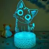 Lâmpada LED de mesa/decorativa MANTA SNL119RGB luz 3D animal RGB para decoração de interiores