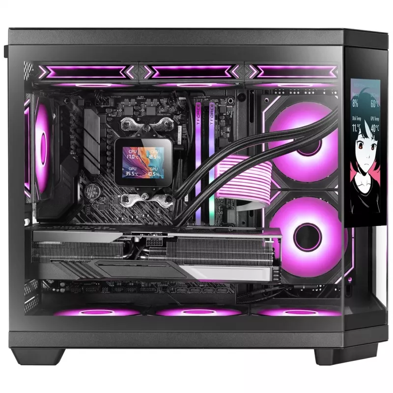 Caixa de computador Mars Gaming MC3TCORELCDM Mini Tower preta