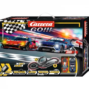 Pista de slotcars CARRERA GO!!! GT Powerplay – conjunto Carrera GO!!! GT Powerplay