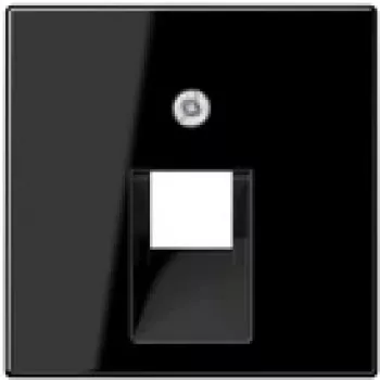 Jung placa de cobertura preta para tomada IAE/UAE A 569-1 PLUA SW (A569-1PLUASW)