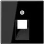 Jung placa de cobertura preta para tomada IAE/UAE A 569-1 PLUA SW (A569-1PLUASW)