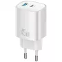 Carregador T66 45W GaN CC290 USB-A + USB-C