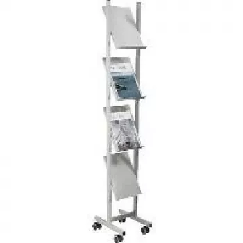 Helit H6813399 - metal - cinzento - 4 prateleiras - 260 mm - 390 mm - 1580 mm