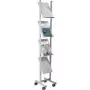 Helit H6813399 - metal - cinzento - 4 prateleiras - 260 mm - 390 mm - 1580 mm