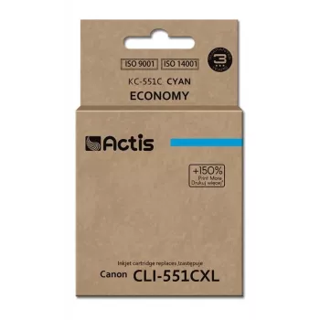 Tinta Actis KC-551C (substituto do Canon CLI-551C; Standard; 12 ml; ciano)