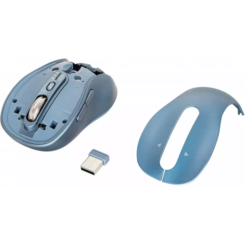 Rato sem fios YENKEE YMS2010BE dual-mode ergonómico, recetor USB 2,4 GHz + Bluetooth 5.1, DPI de 4 níveis 1000–3200, 6 botões