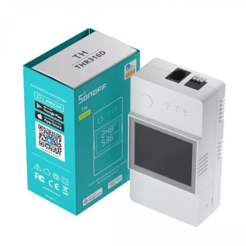 Sensor de temperatura e humidade interior Sonoff THR316D