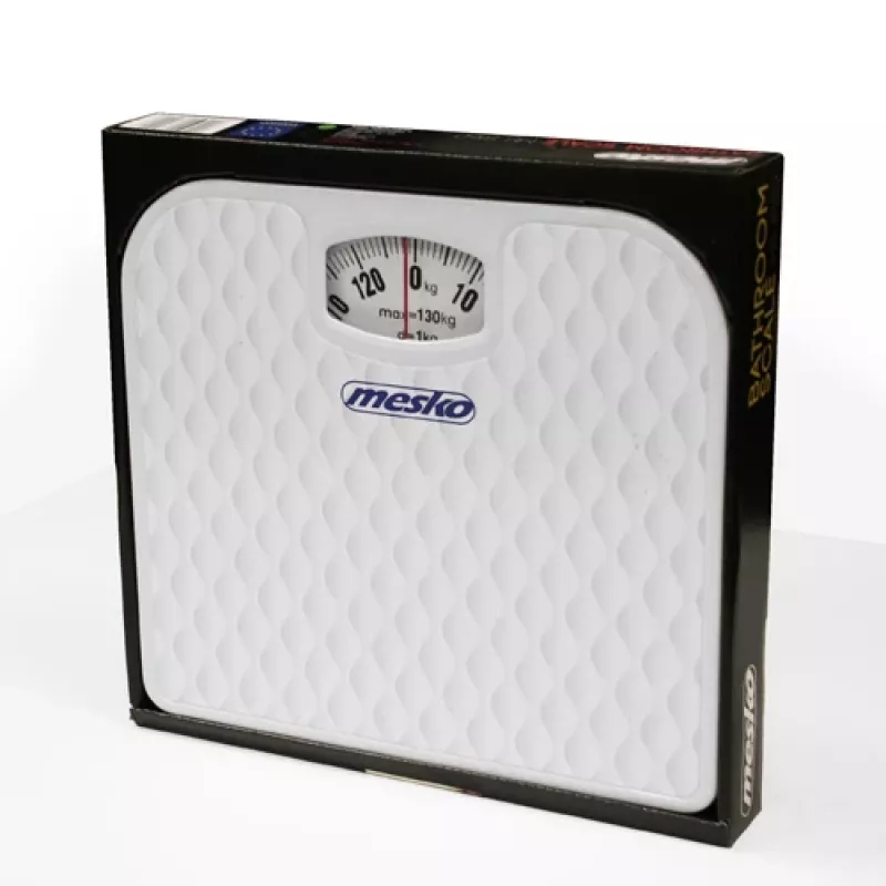 Balança mecânica Mesko MS 8160 – capacidade máxima 130 kg, precisão 1000 g, branca