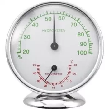 Higrómetro Renkforce 6510 alumínio — termo-higrómetro de alumínio para medição de temperatura e humidade