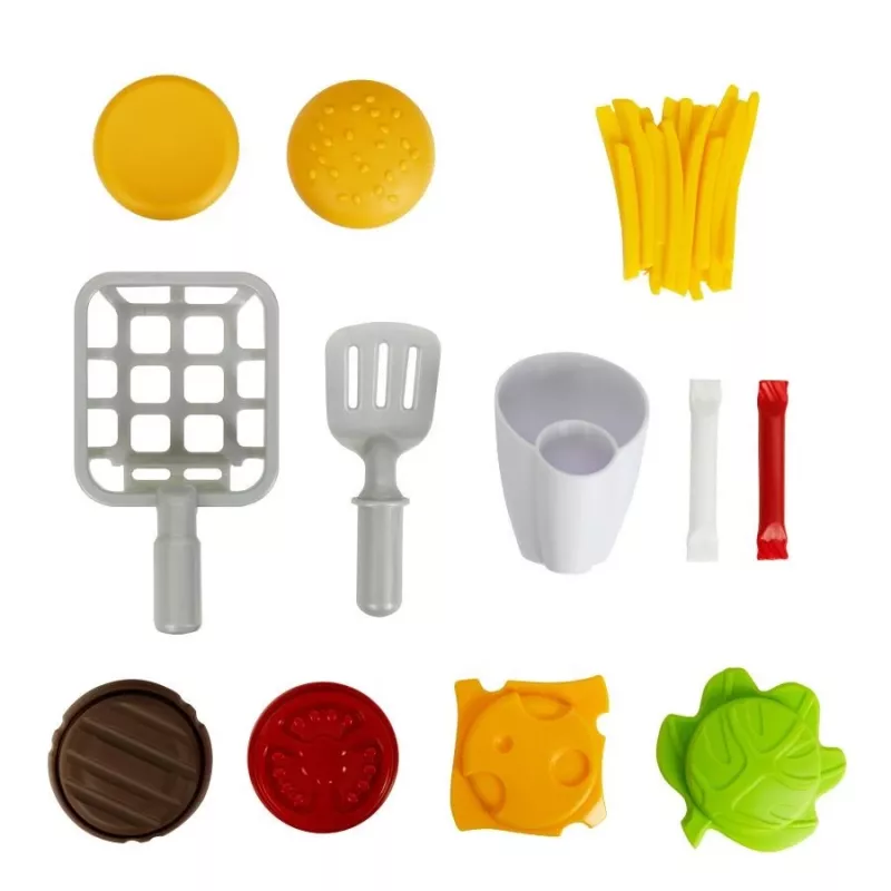 Conjunto Play Burger Shop KLEIN 7336 — brinquedo de faz de conta compacto e fácil de limpar para crianças