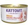 Comida húmida para gatos KATTOVIT Rim/Renal Frango 185 g – dieta renal veterinária, gatos adultos, lata de 185 g