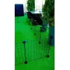 Parcão para cães C&C Modular 145×75×37 cm – caixa modular para interior/exterior, construção modular de placas, preto