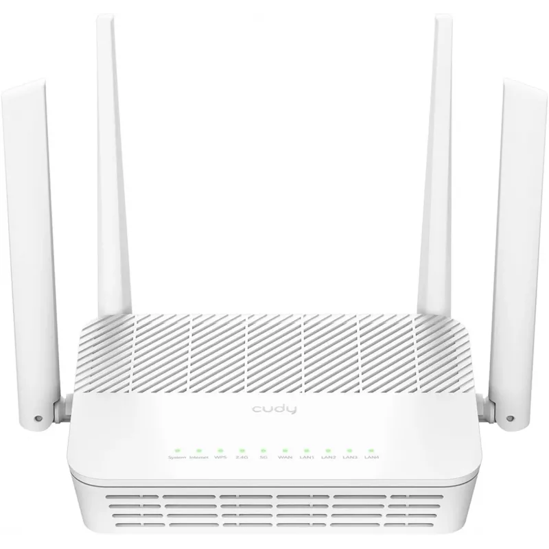 Router sem fios Cudy AX3000 (Wi-Fi 6 dual band 2,4/5 GHz, Gigabit Ethernet, 4x LAN, 2402+574 Mbit/s)