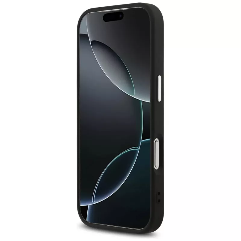 GUESS | Hardcase 4G | capa traseira | iPhone 17 Pro Max | Apple | pele ecológica/PC/plástico/TPU | preto