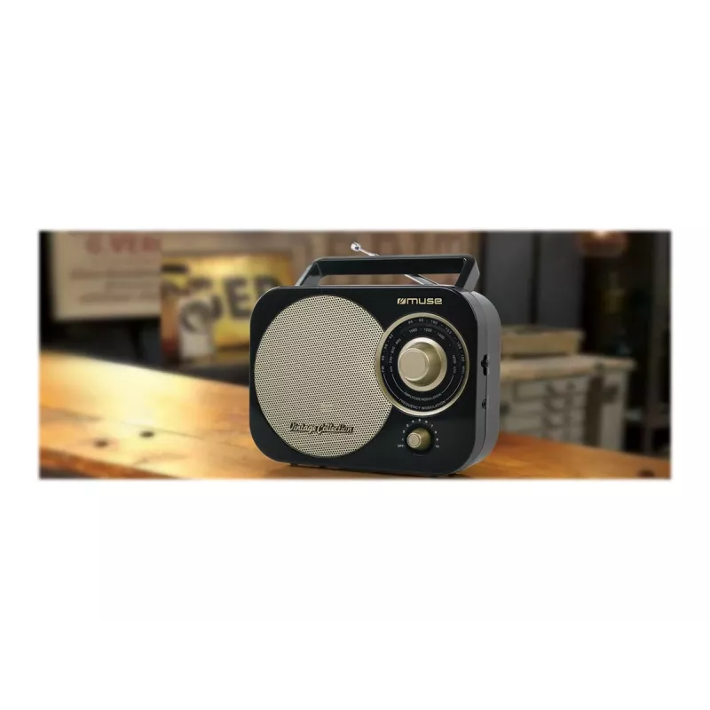 Muse | M-055RB | Entrada AUX | Preto/dourado | Rádio portátil