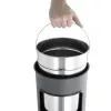 Balde de lixo Durable 333023 17 L redondo metal prateado
