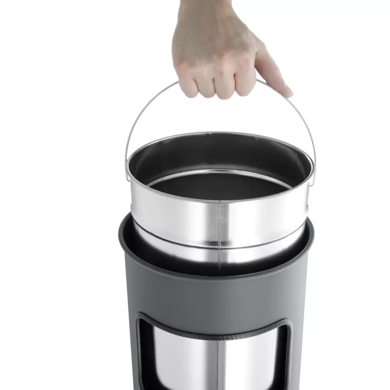 Balde de lixo Durable 333023 17 L redondo metal prateado