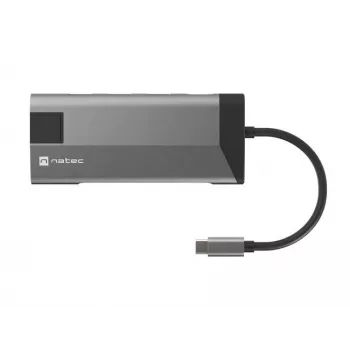 NATEC Fowler Plus USB Type-C preto cinzento MicroSD SD hub