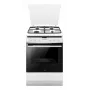 Fogão independente AMICA 617GEH3.33HZpTaDpA(W) PIZZA — placa a gás 4 zonas, forno elétrico 65 L, temporizador eletrónico, branco