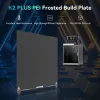 Placa de impressão Creality K2 Plus PEI Frosted 400×400 mm — cama de impressão de substituição