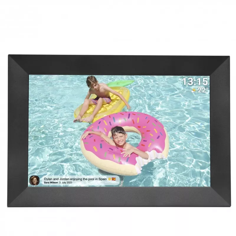 Moldura digital Denver PFF-1024BMK2 preta 25,6 cm (10,1 polegadas) ecrã tátil Wi-Fi