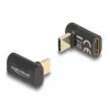 Adaptador DeLOCK USB 40 Gbps USB Type-C PD 3.0 100 W macho para fêmea curvado 8K 60 Hz