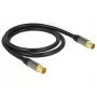 Cabo coaxial RG-6/U DeLOCK 88922 1 m IEC preto
