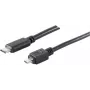 Cabo USB S/CONN 77145-3.0 USB 2.0 3 m USB C Micro-USB B preto