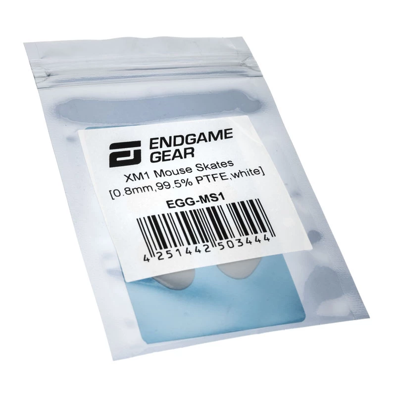 Patins para rato Endgame Gear XM1, 99,5 % PTFE, branco — conjunto individual