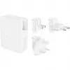 Carregador de parede 140W 4 portas (3xC 1xA) ficha UK, EU, US branco