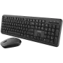 Conjunto de teclado e rato sem fios CANYON CNS-HSETW02-UK/US preto Velvet — conjunto combinado sem fios compacto com recetor USB