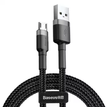 Cabo Micro-USB Baseus Cafule 2,4A 1 m (cinzento/preto)